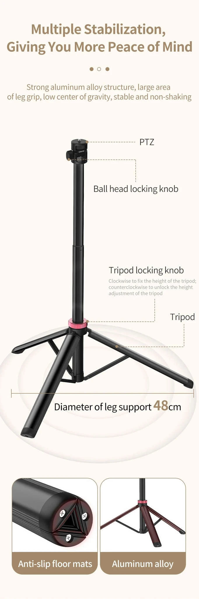 Ulanzi MT-79 Extendable Tripod for Cameras and Smartphones-MT-79 / brazil