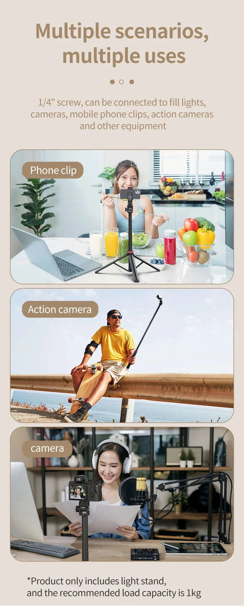 Ulanzi MT-79 Extendable Tripod for Cameras and Smartphones-MT-79 / brazil