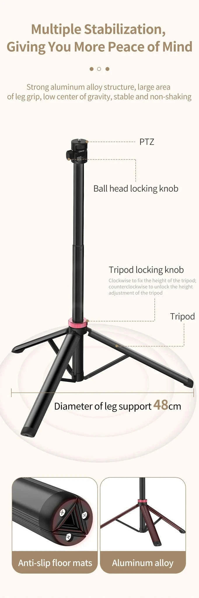 Ulanzi MT-79 Extendable Tripod for Cameras and Smartphones-MT-79 / China Mainland