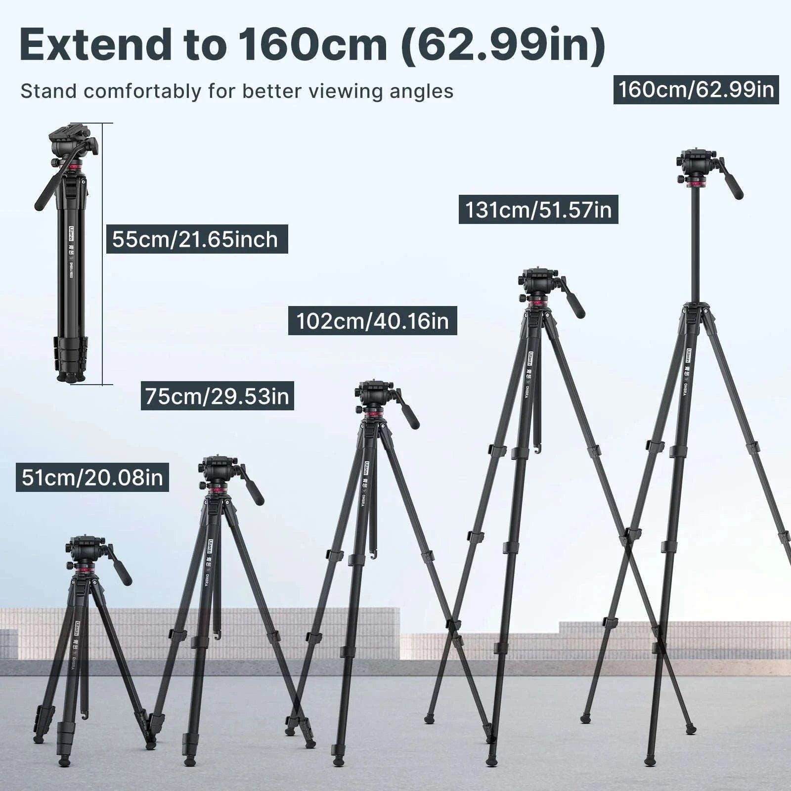 Ulanzi OMBRA 1.6M Video Travel Tripod with Fluid Head-XIANG / Poland