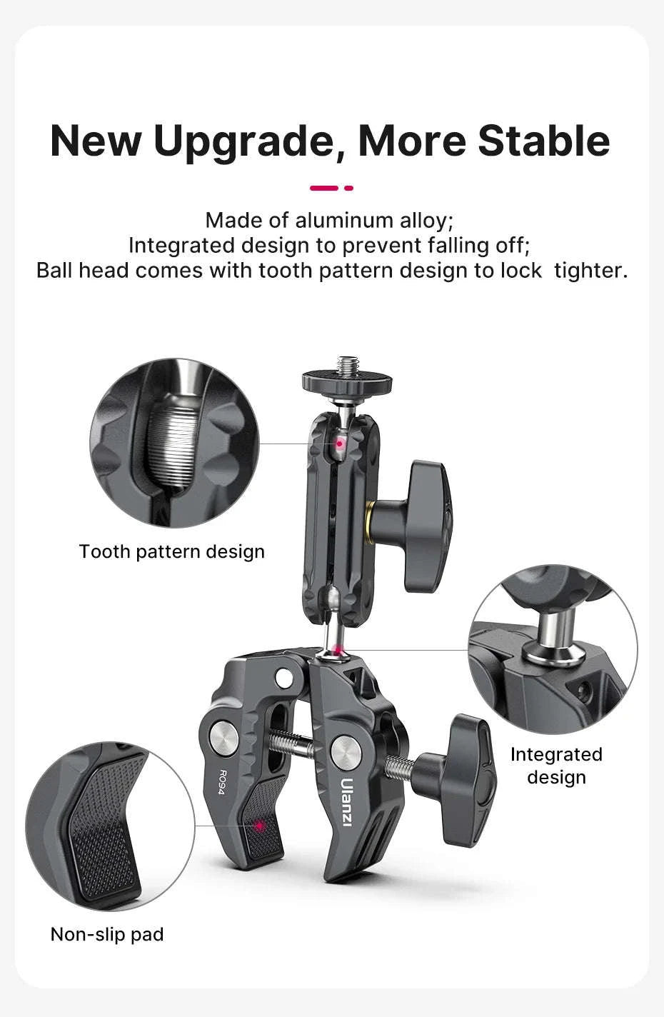 Ulanzi R094 Metal Super Clamp with Double Ball Head-2PCS R094 / China Mainland