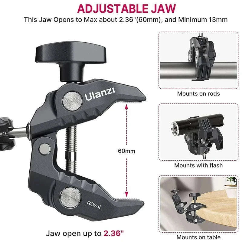 Ulanzi R094 Metal Super Clamp with Double Ball Head-2PCS R094 / China Mainland