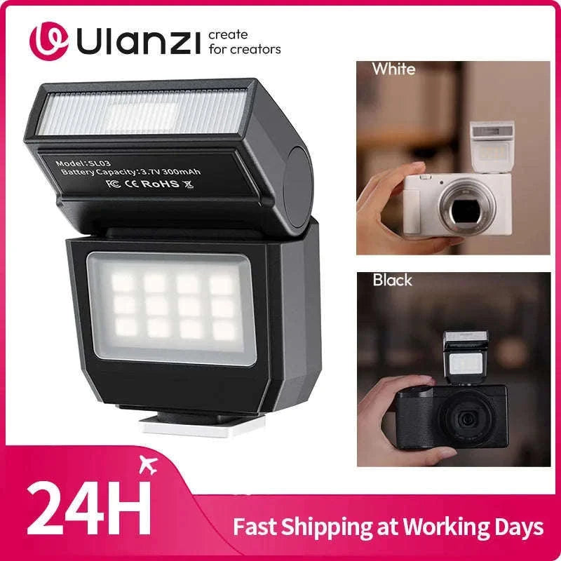 Ulanzi SL03 Spark Lite Camera Flash for Bright, Clear Shots-White SL03 / China Mainland