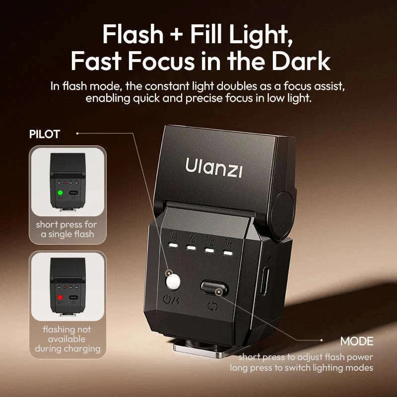 Ulanzi SL03 Spark Lite Camera Flash for Bright, Clear Shots-White SL03 / China Mainland