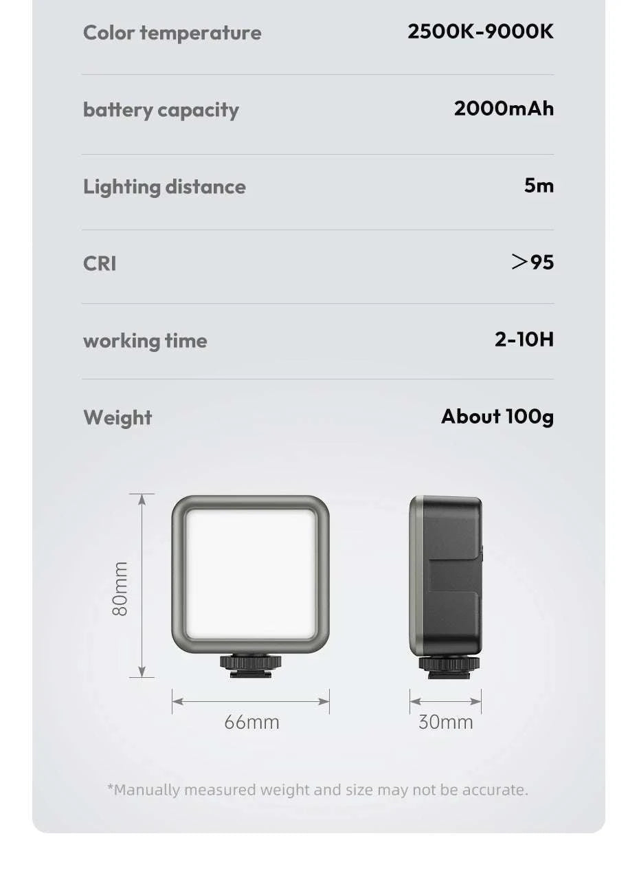 Ulanzi VL49 RGB LED Video Light with Adjustable Color & 2000mAh Battery-2PCS VL49 / spain
