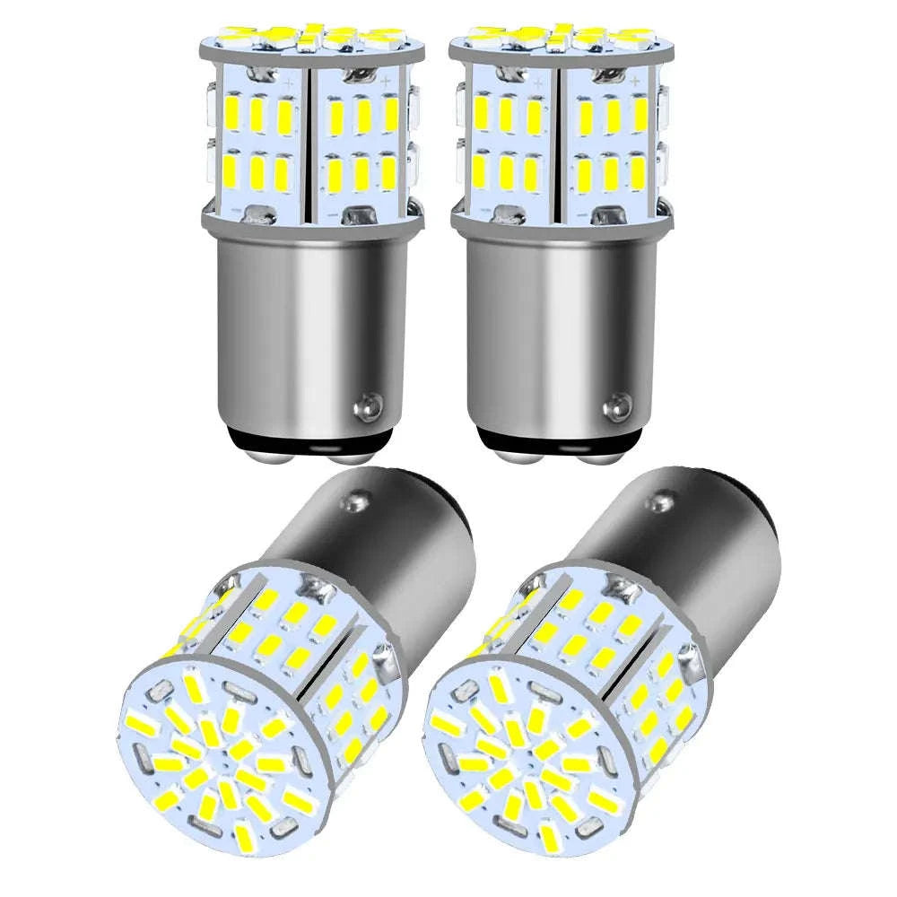 Ultra Bright LED Car Bulbs 12V BA15S 1156 White-10PCS BA15S P21W / 6000K