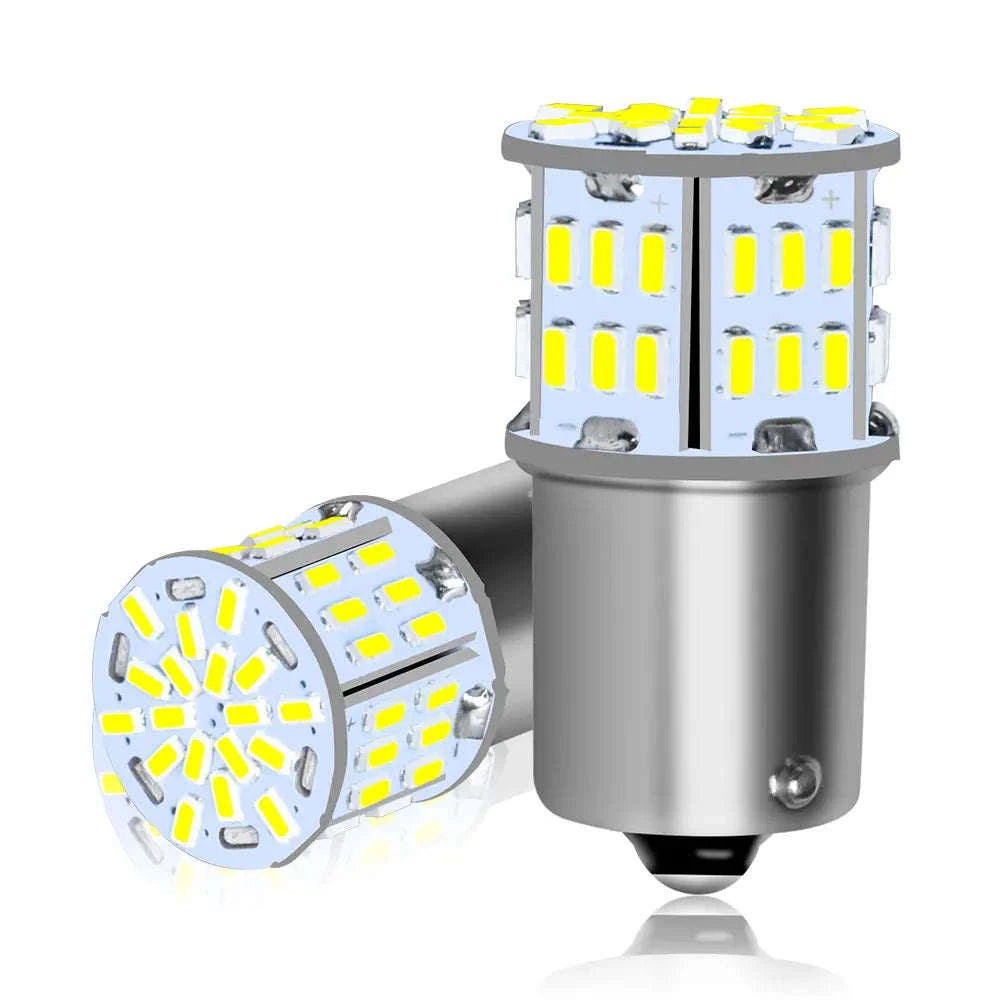 Ultra Bright LED Car Bulbs 12V BA15S 1156 White-10PCS BA15S P21W / 6000K