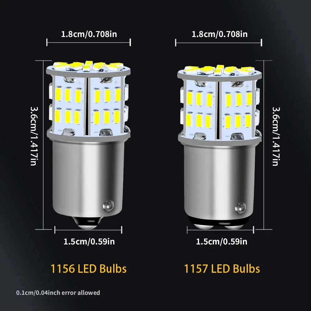 Ultra Bright LED Car Bulbs 12V BA15S 1156 White-10PCS BA15S P21W / 6000K
