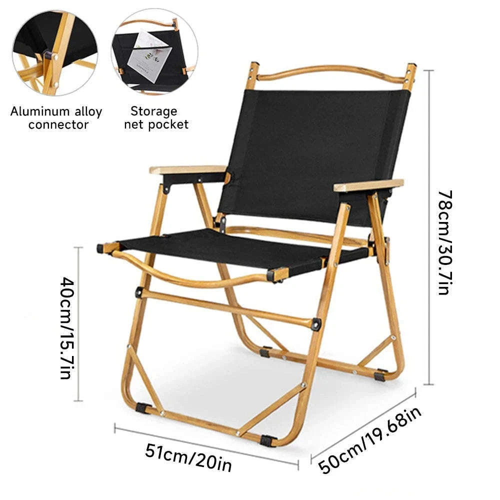 Ultra-Light Folding Camping Chair with Backrest for Travel & Outdoors-Khaki / france