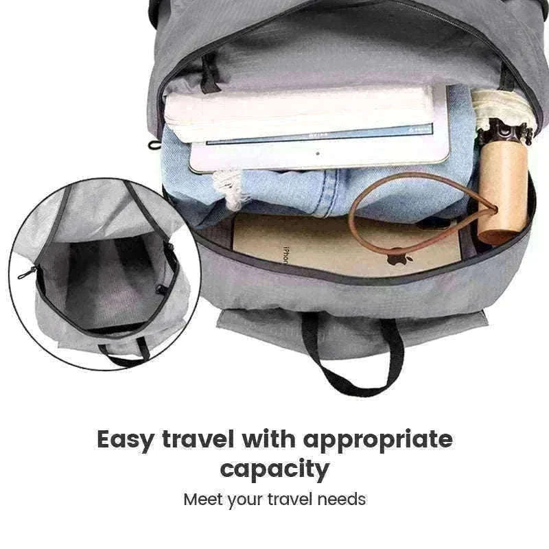 Ultra Lightweight Foldable Hiking Backpack 20L Water Resistant Bag-Gray