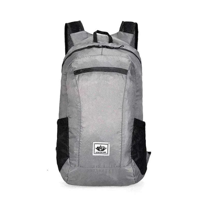 Ultra Lightweight Foldable Hiking Backpack 20L Water Resistant Bag-Gray