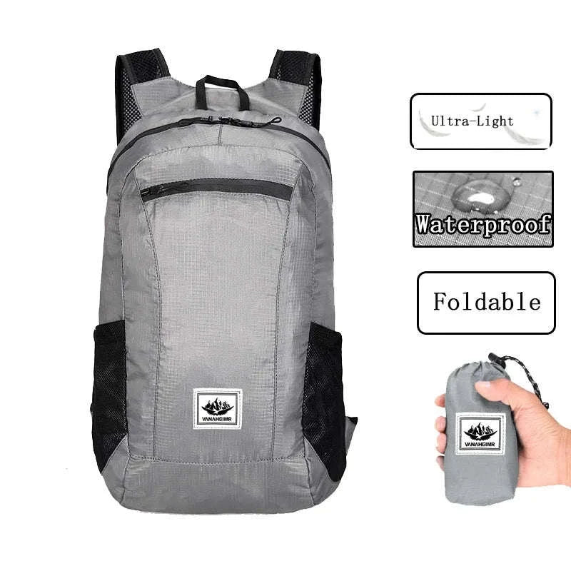 Ultra Lightweight Foldable Hiking Backpack 20L Water Resistant Bag-Green