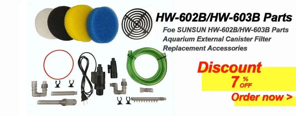 Ultra-Quiet Transparent Aquarium Filter Bucket-EW602B(With Pump) / 220V 50Hz