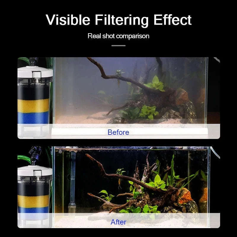 Ultra-Quiet Transparent Aquarium Filter Bucket-EW602B(With Pump) / 220V 50Hz