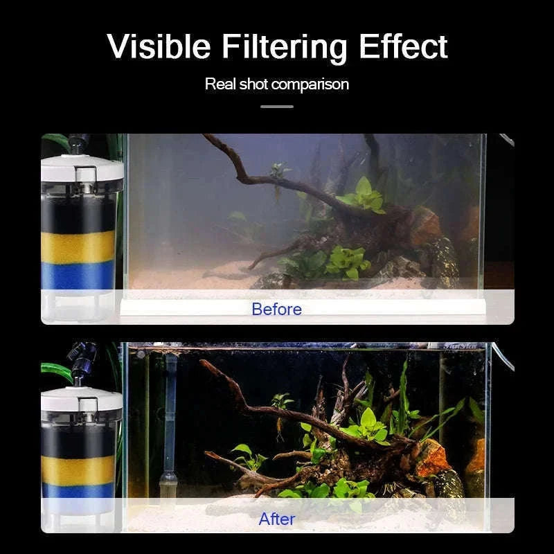 Ultra-Quiet Transparent Aquarium Filter Bucket-EW602B(With Pump) / 220V 50Hz