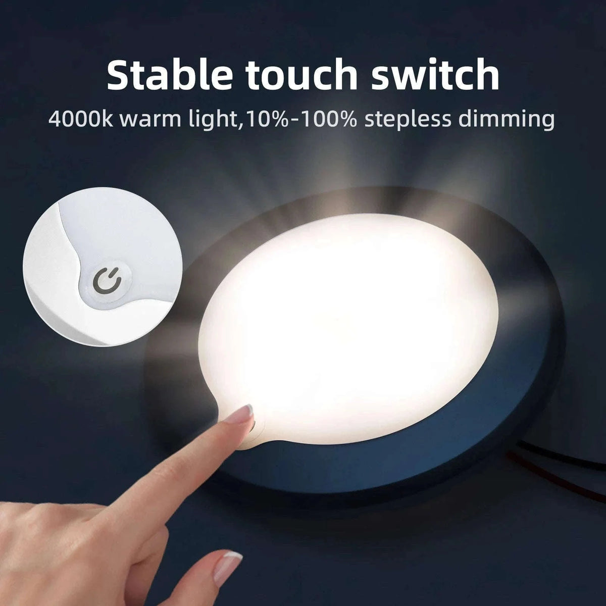 Ultra-Thin Dimmable Ceiling Light 3W 12V Dome Lamp-3W