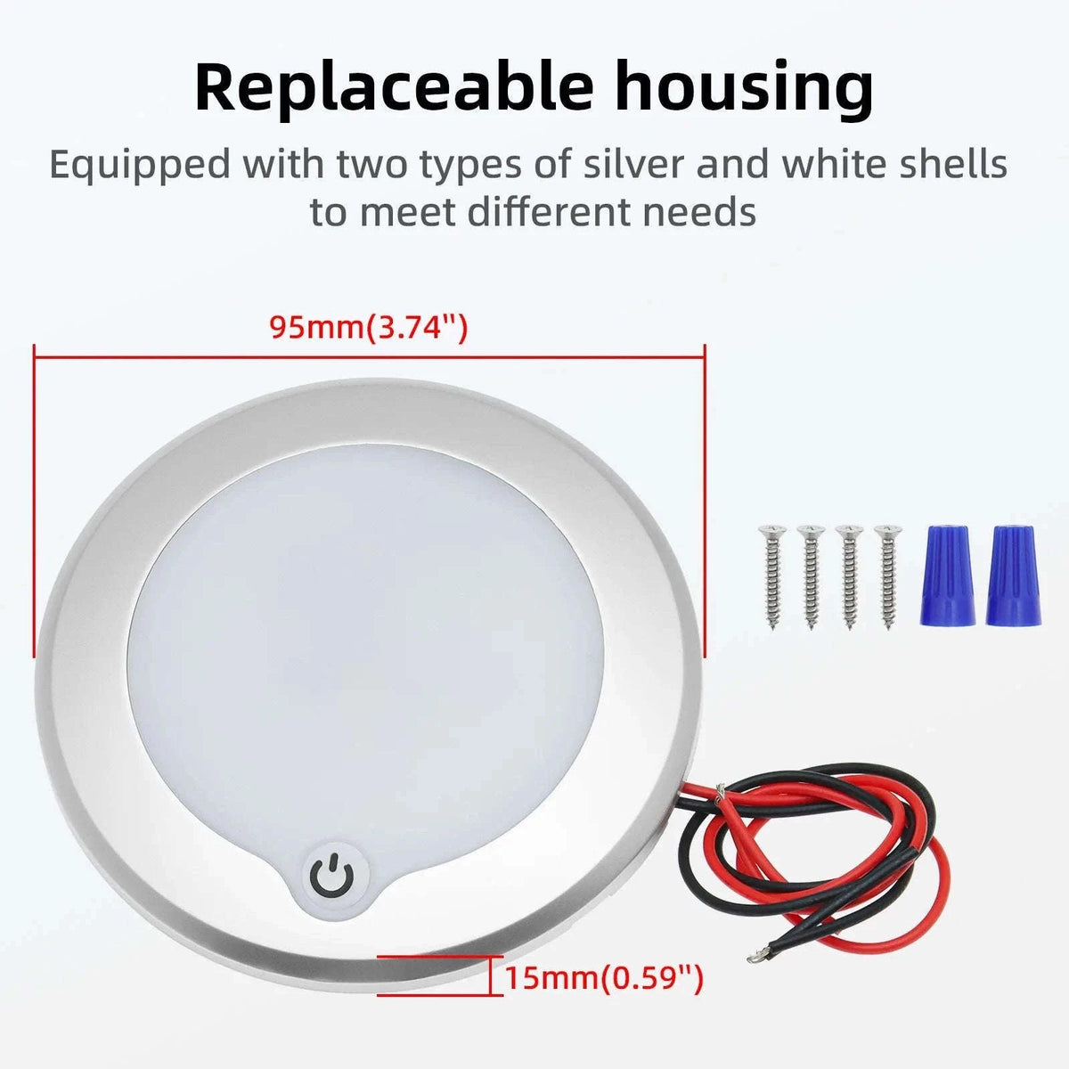 Ultra-Thin Dimmable Ceiling Light 3W 12V Dome Lamp-3W
