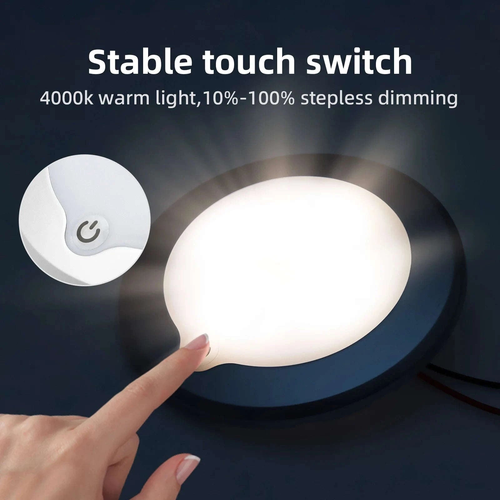 Ultra-Thin Dimmable Ceiling Light 3W 12V Dome Lamp-3W