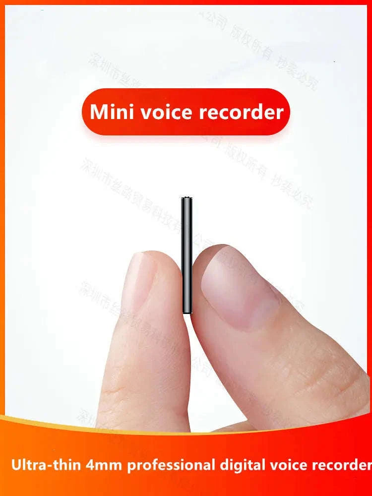 Ultra-Thin Mini Voice Recorder with Encryption & Voice Control-32 GB