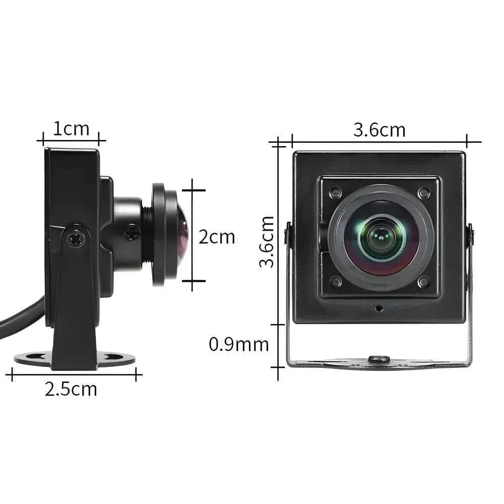 Ultra-Wide 170° Mini Fisheye AHD Security Camera for Indoor Use-NTSC / 1.7mm Panorama / 1080P Need AHD DVR