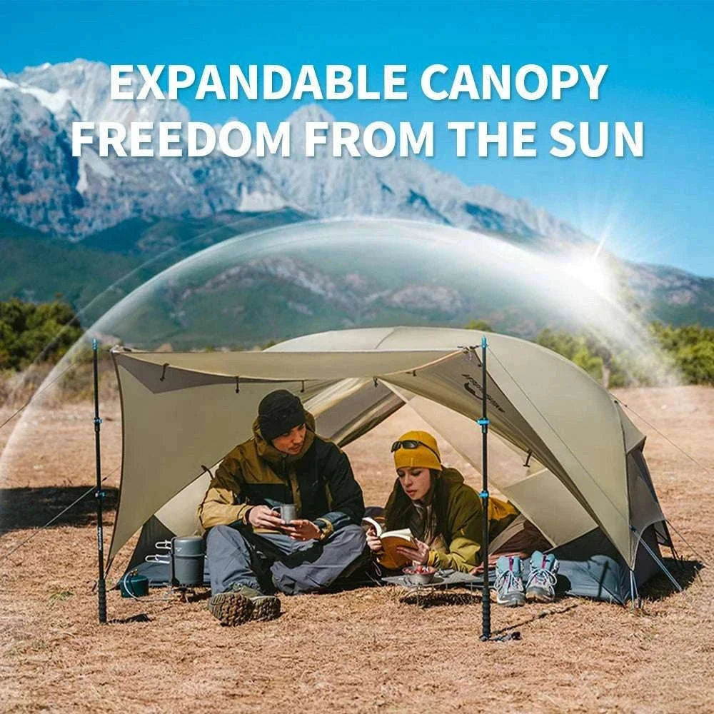 Ultralight 2-Person Waterproof Trekking Tent 20D Nylon 1.8kg-2P - 20D - Gray / brazil