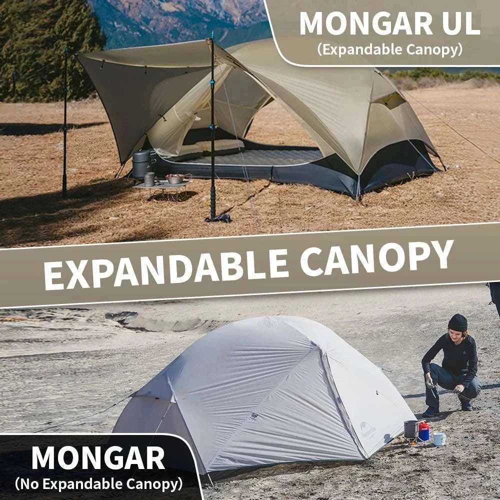 Ultralight 2-Person Waterproof Trekking Tent 20D Nylon 1.8kg-2P - 20D - Gray / brazil