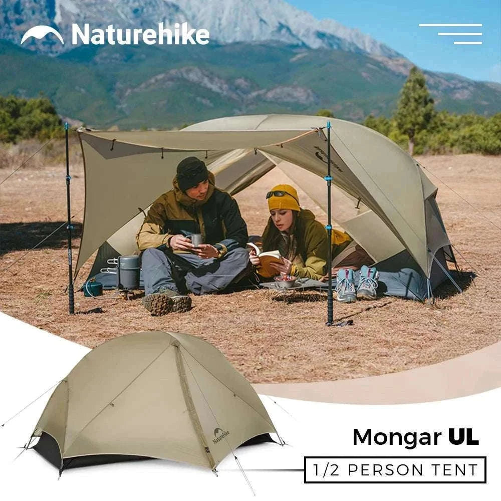 Ultralight 2-Person Waterproof Trekking Tent 20D Nylon 1.8kg-2P - 20D - Gray / brazil