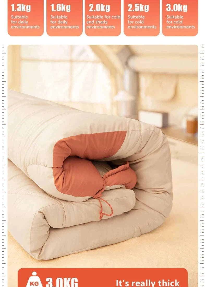 Ultralight 4 Season Camping Sleeping Bag-Orange 1.6kg