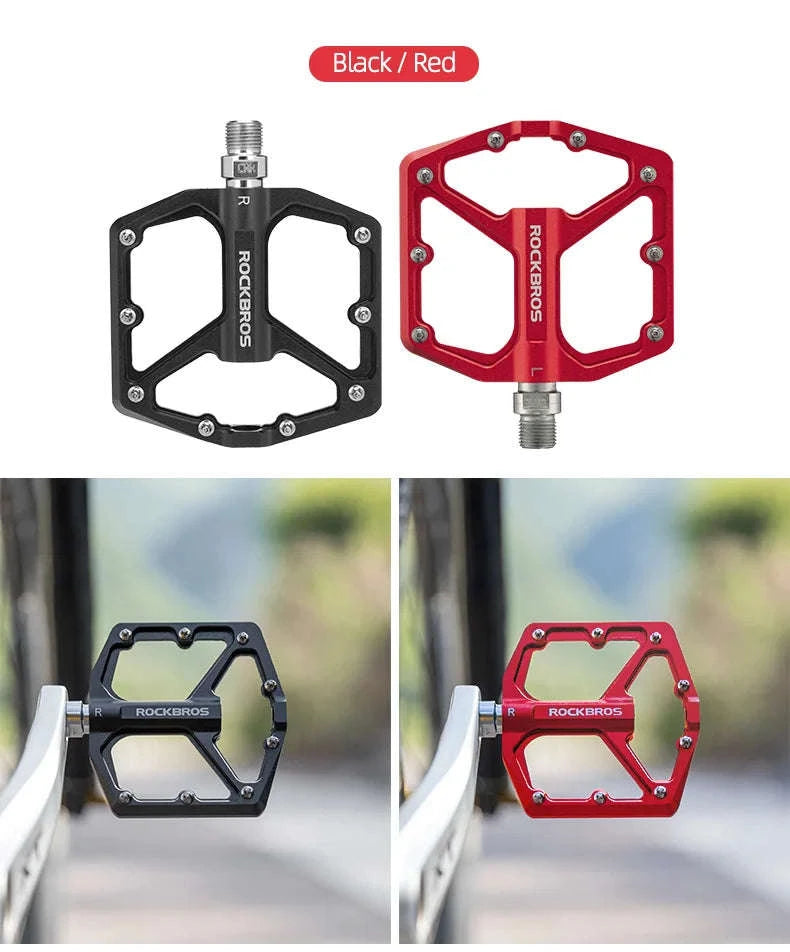 Ultralight Aluminum Bike Pedals with Sealed DU Bearings Non-Slip Grip-K203-TI