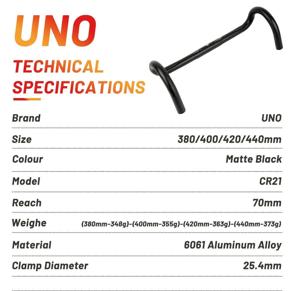 Ultralight Aluminum Road Bike Drop Handlebar 25.4/31.8mm Multi-Size-31.8x400mm