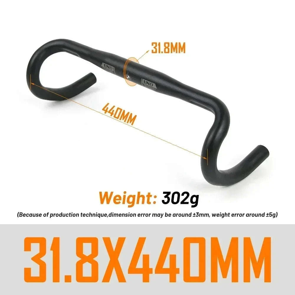 Ultralight Aluminum Road Bike Drop Handlebar 25.4/31.8mm Multi-Size-31.8x400mm