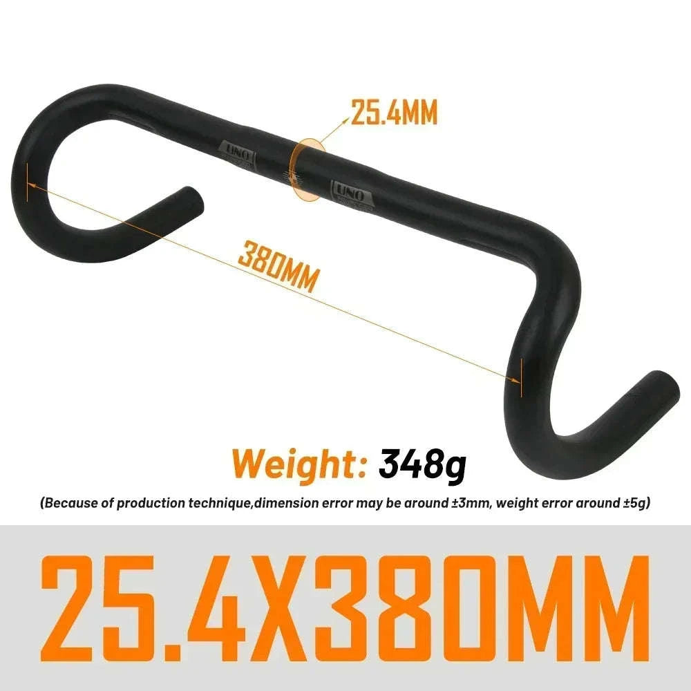 Ultralight Aluminum Road Bike Drop Handlebar 25.4/31.8mm Multi-Size-31.8x400mm