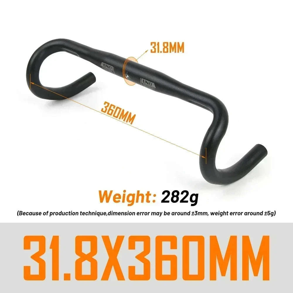 Ultralight Aluminum Road Bike Drop Handlebar 25.4/31.8mm Multi-Size-31.8x400mm