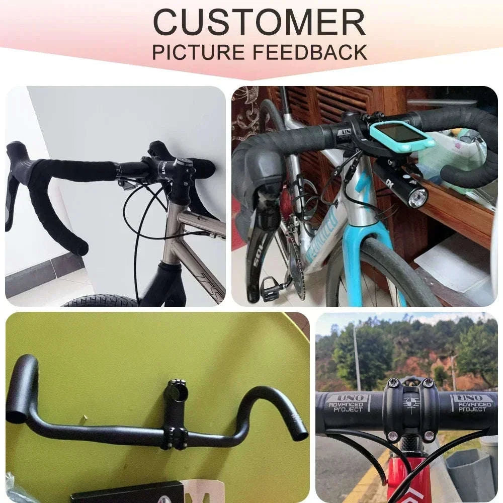 Ultralight Aluminum Road Bike Drop Handlebar 25.4/31.8mm Multi-Size-31.8x400mm