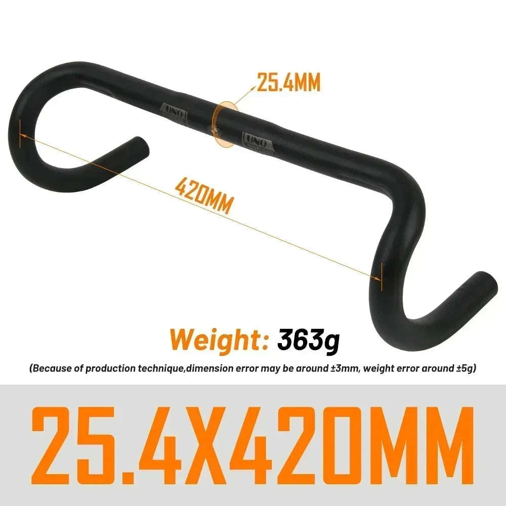 Ultralight Aluminum Road Bike Drop Handlebar 25.4/31.8mm Multi-Size-31.8x400mm
