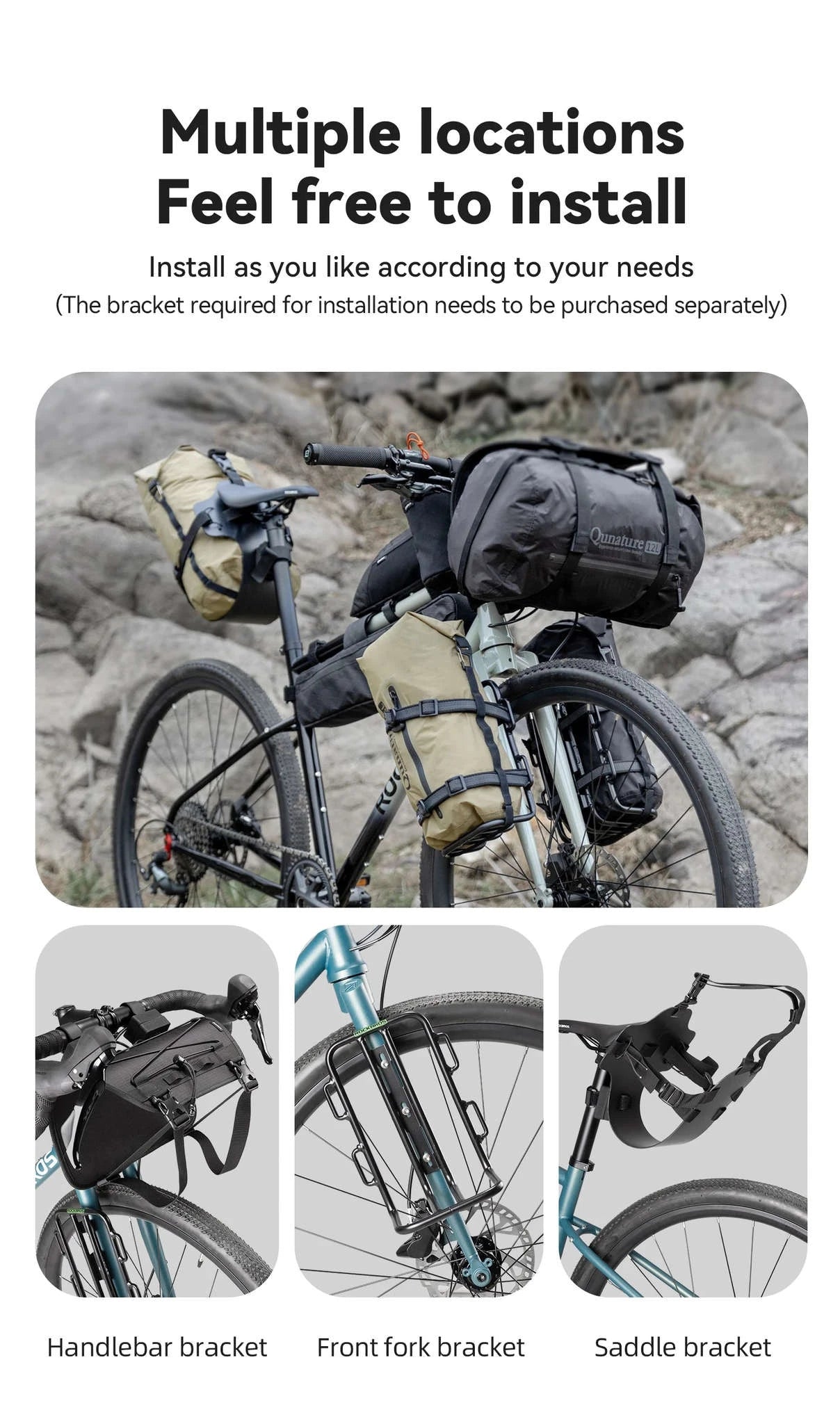 Ultralight Bikepacking Rack Bag Waterproof Nylon Cycling Storage Bag-Accessories-2