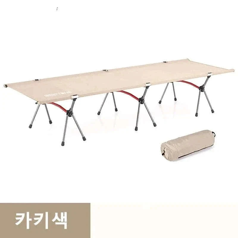 Ultralight Camping Cot Folding Bed for Hiking and Travel-Black