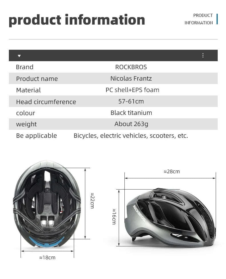 Ultralight Cycling Helmet 260g with 16-20 Vents Adjustable Fit-TS-42-7 / L (58-62cm)