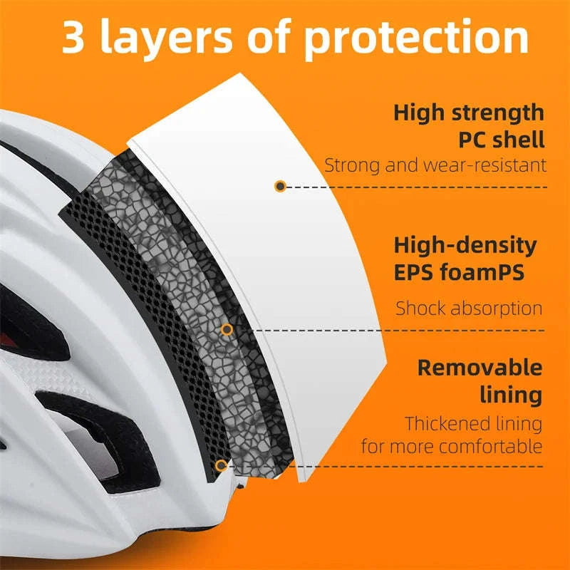 Ultralight Cycling Helmet for MTB & Road Bikes-White
