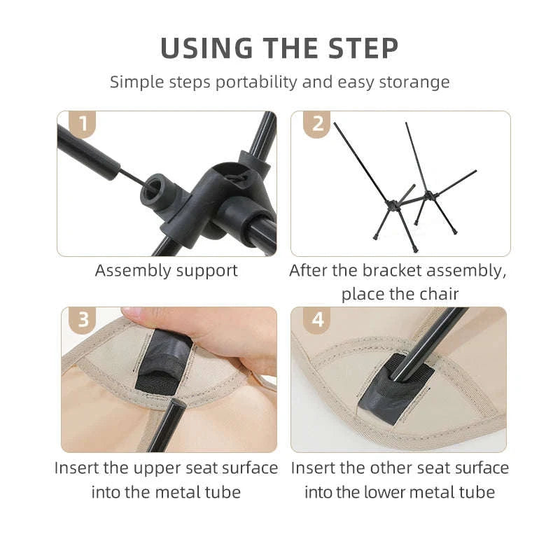 Ultralight Foldable Camping Chair Set-green-1pcs