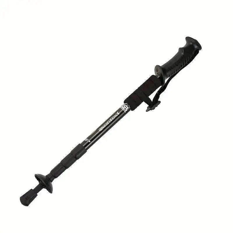 Ultralight Foldable Trekking Poles with Shock Absorption-4 Section Black