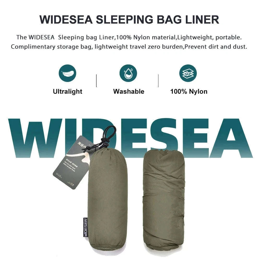 Ultralight Mummy Sleeping Bag Liner for Travel and Camping-GREY