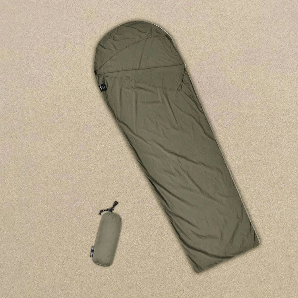 Ultralight Mummy Sleeping Bag Liner for Travel and Camping-GREY