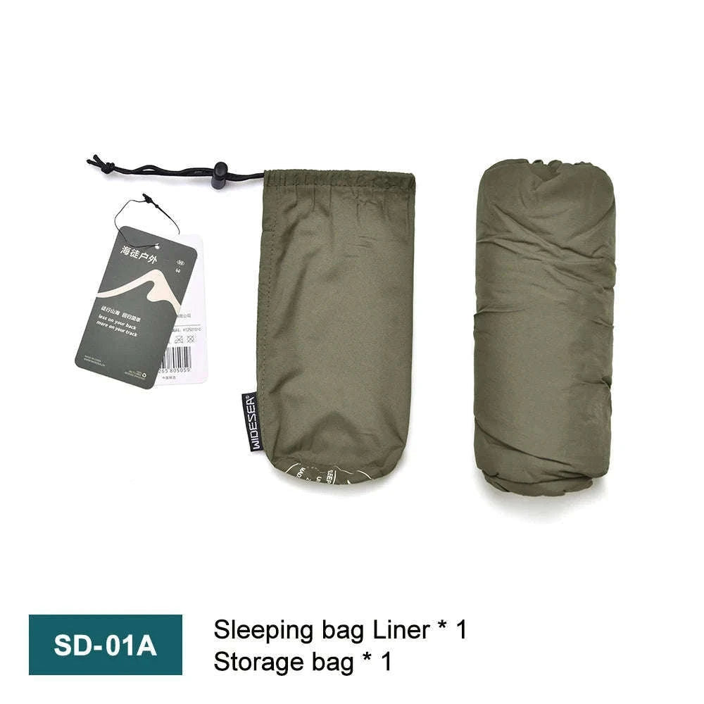 Ultralight Mummy Sleeping Bag Liner for Travel and Camping-GREY
