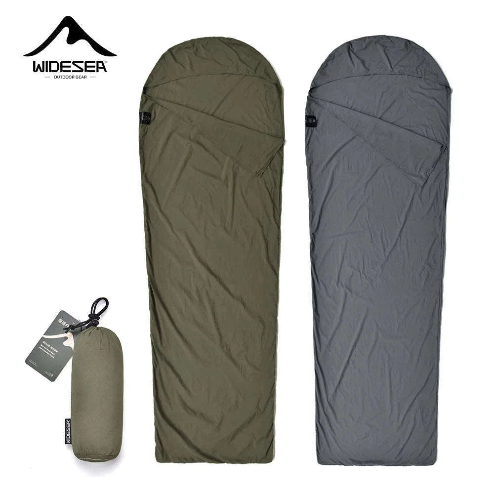 Ultralight Mummy Sleeping Bag Liner for Travel and Camping-GREY