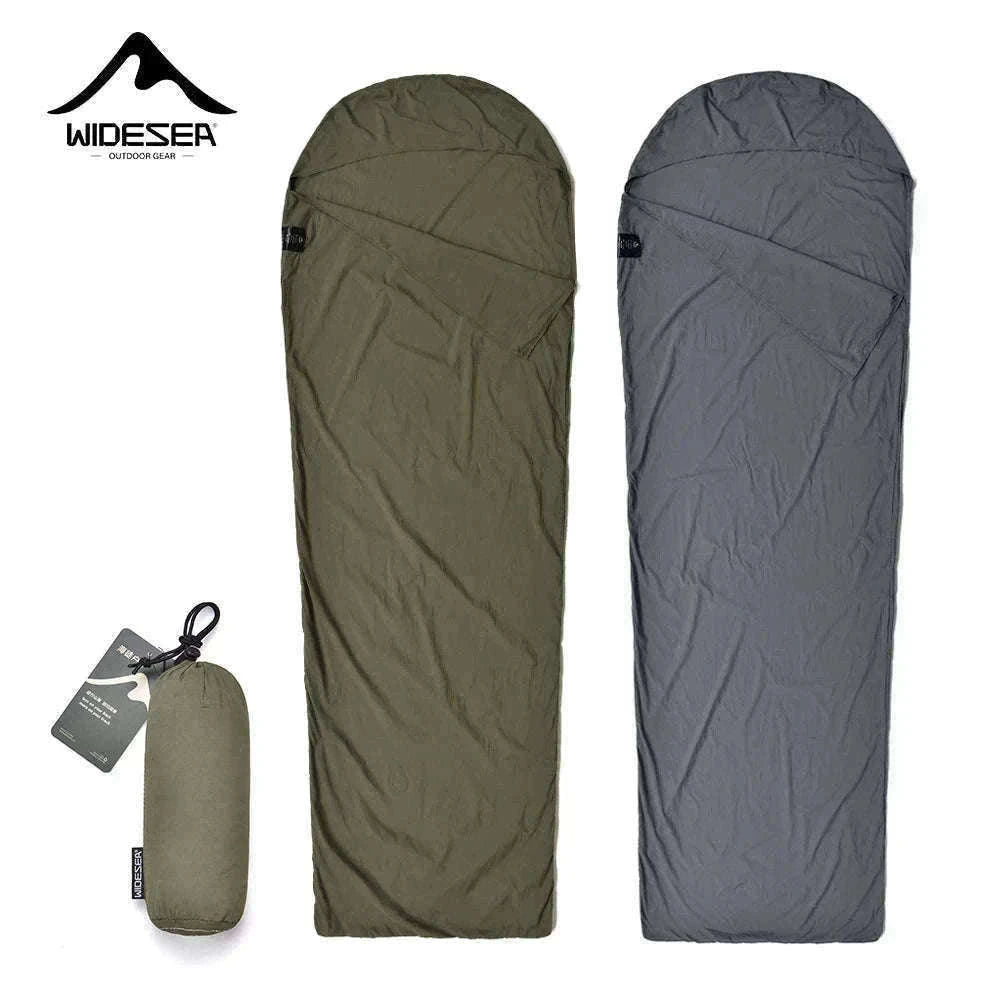 Ultralight Mummy Sleeping Bag Liner for Travel and Camping-GREY