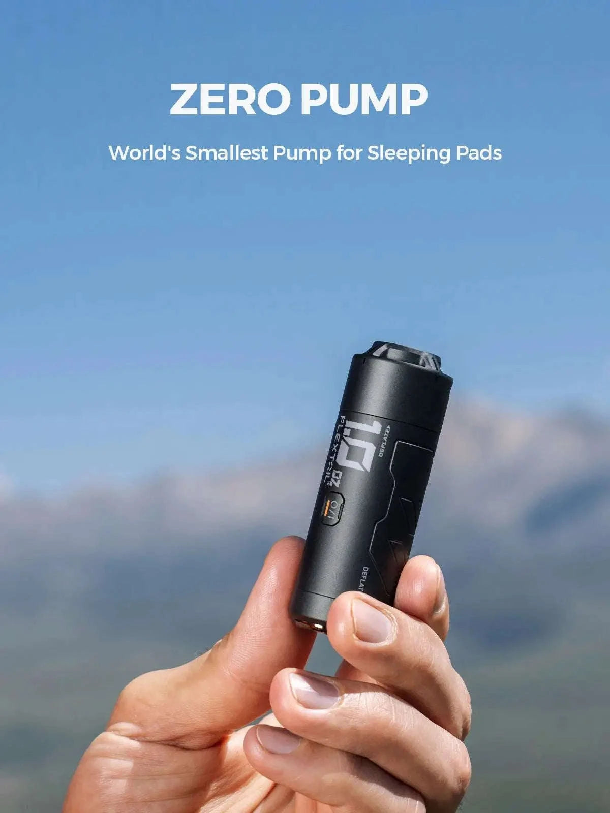 Ultralight Portable Electric Air Pump for Camping Sleeping Pads-Black
