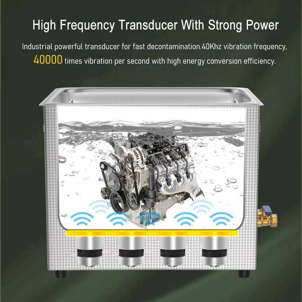 Ultrasonic Cleaner 1.3L–30L 40kHz Deep Cleaning Machine-1.3L 60W CJ009SD / UK / China Mainland