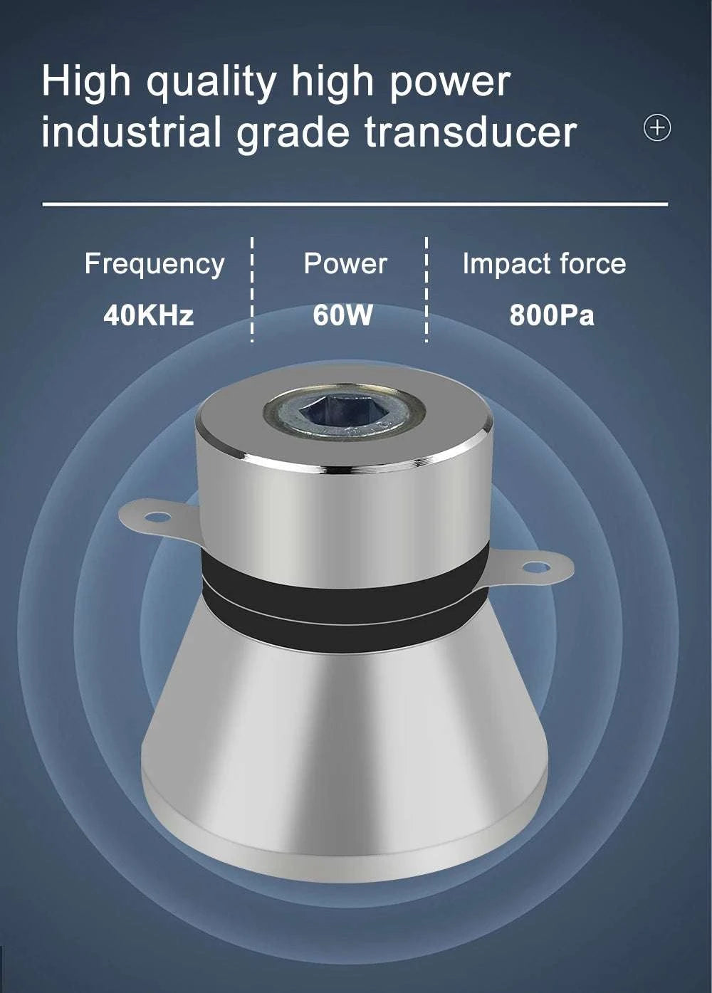 Ultrasonic Cleaner 1.3L–30L 40kHz Deep Cleaning Machine-1.3L 60W CJ009SD / UK / China Mainland