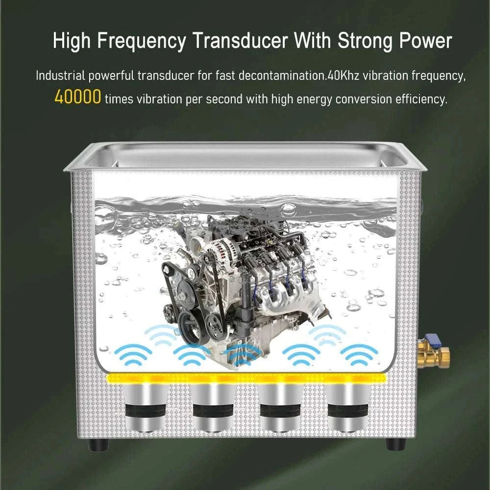 Ultrasonic Cleaner 1.3L–30L 40kHz Deep Cleaning Machine-1.3L 60W CJ009SD / UK / China Mainland